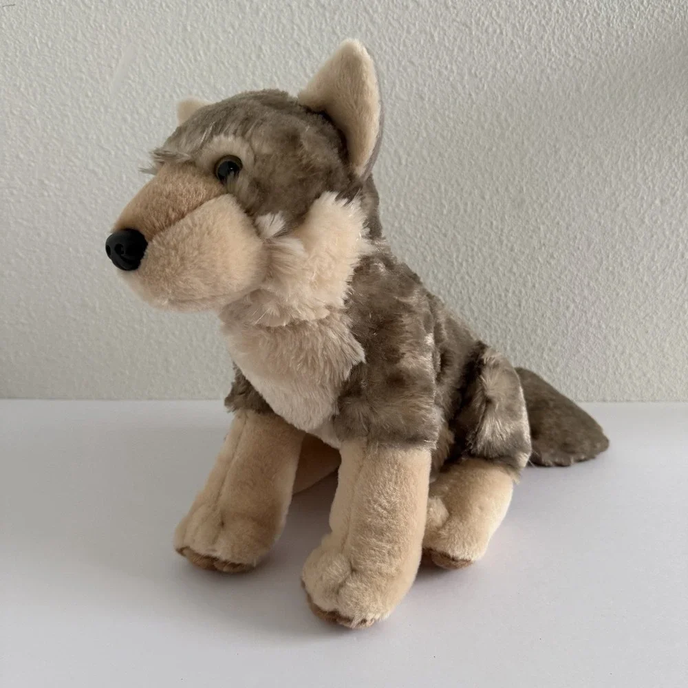 Wild Republic Sitting Grey Timber Wolf Plush 12